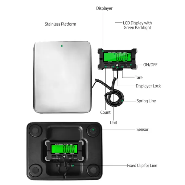 Digital Postal Scale PS21 440lbs Stainless Steel - Image 6