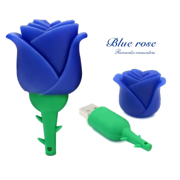 Charming Red Pink Rose USB Flash Drive 8GB - Image 4