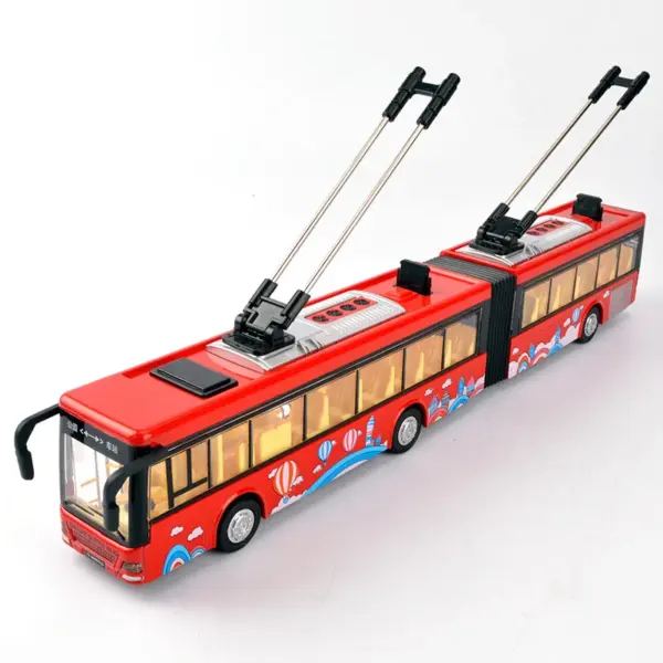 1:50 Scale Alloy Double Section Bus Model - Image 6