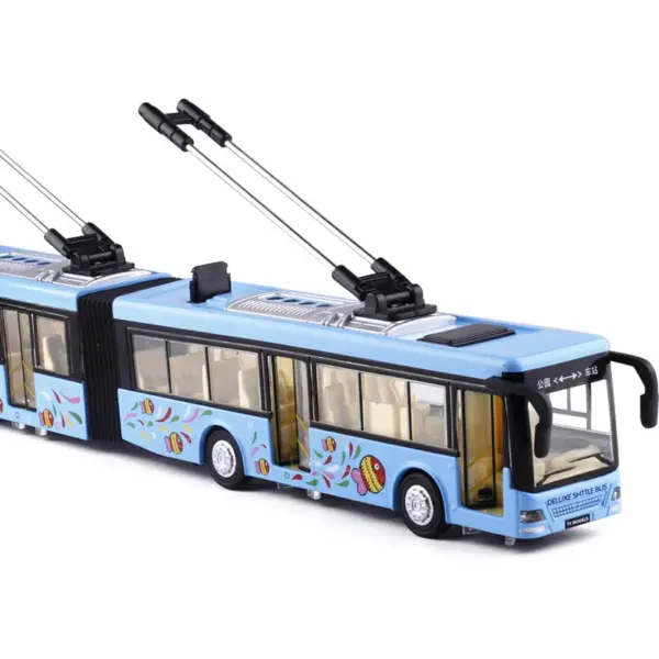 1:50 Scale Alloy Double Section Bus Model - Image 5