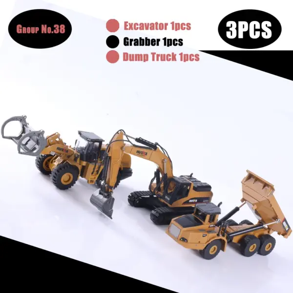 HUINA 1:50 Diecast Alloy Construction Vehicle Set - Image 22