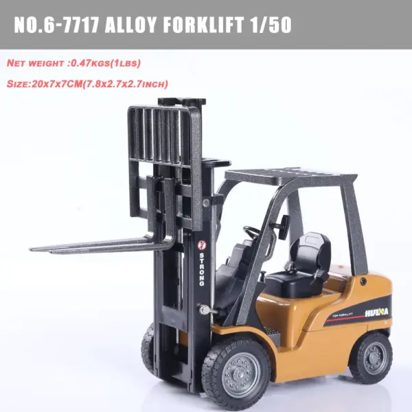 HUINA 1:50 Diecast Alloy Construction Vehicle Set - Image 35