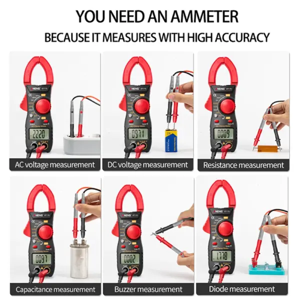 ANENG Smart Clamp Meter 500A AC/DC Voltage Tester - Image 5