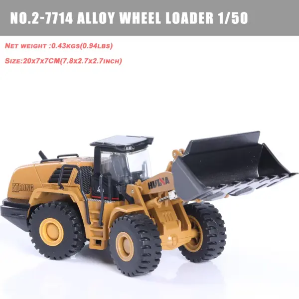 HUINA 1:50 Diecast Alloy Construction Vehicle Set - Image 43