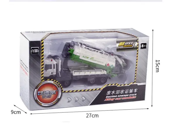 High Simulation 1:50 Alloy Sewage Truck Model - Image 10