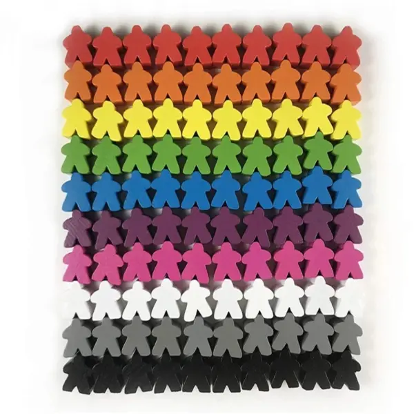 100PCS 16mm Wooden Meeples for Tabletop Games - Image 9