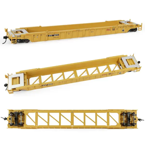 HO Scale 1:87 Well Car with Container Set - Image 6