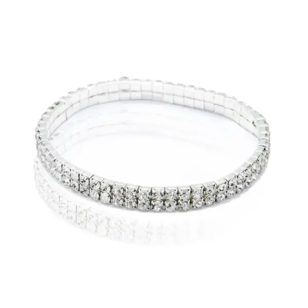 Adjustable Silver Crystal Anklet for Women - Image 14