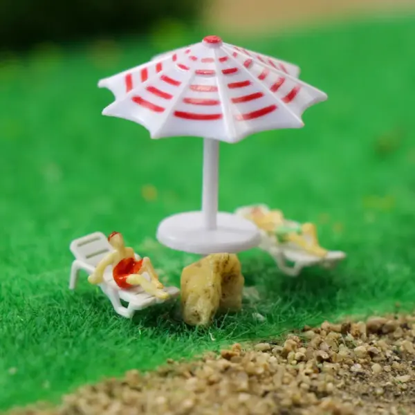 24pcs Z OO HO TT N Scale Beach Chairs - Image 6