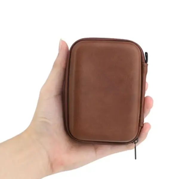 Leather Mini USB Cable Organizer Bag - Image 2