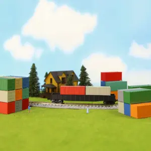 9pcs N Scale 1:160 Plastic Shipping Containers 11 H6dd8f2c368f7428d9f081682e8ff7322G