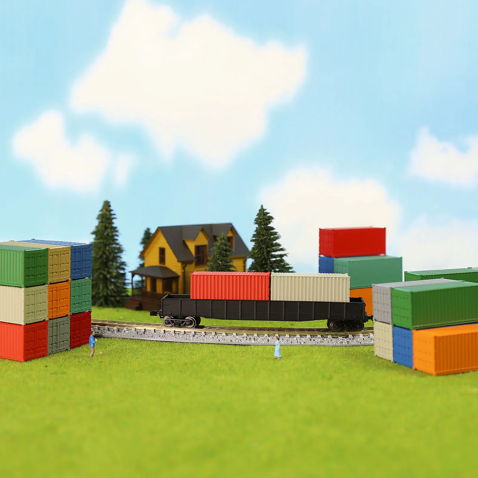 9pcs N Scale 1:160 Plastic Shipping Containers 6 9pcs N Scale 1:160 Plastic Shipping Containers - Image 6