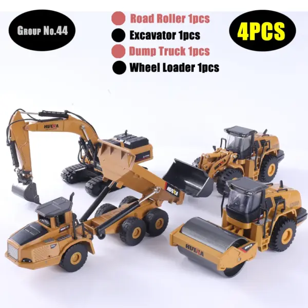 HUINA 1:50 Diecast Alloy Construction Vehicle Set - Image 10