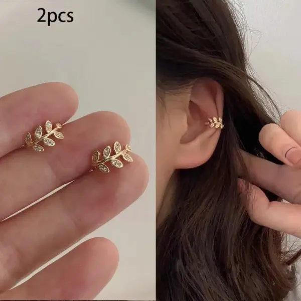 Minimalist Clip-On Crystal Earrings Set - Image 19