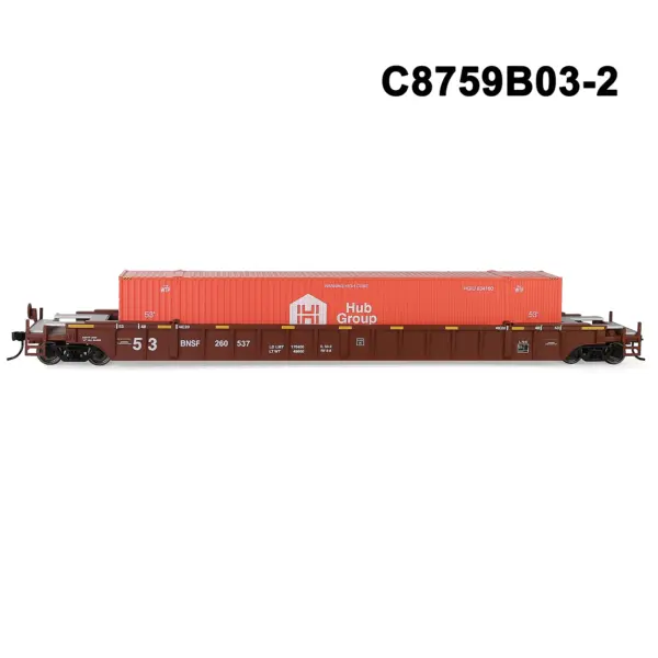 HO Scale 1:87 Well Car with Container Set - Image 11
