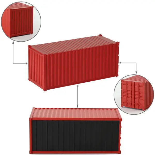 8pcs HO Scale 1:87 Colorful Shipping Containers - Image 5