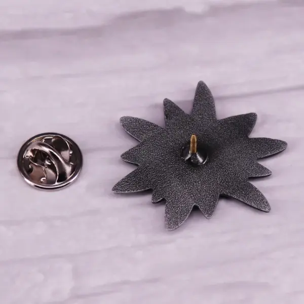 Edelweiss Flower Copper Brooch Pin - Image 2