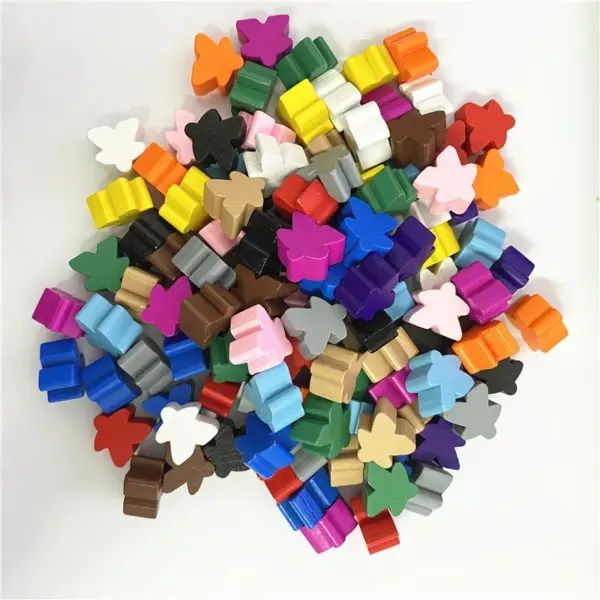 100PCS 16mm Wooden Meeples for Tabletop Games - Image 6