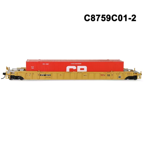 HO Scale 1:87 Well Car with Container Set - Image 10