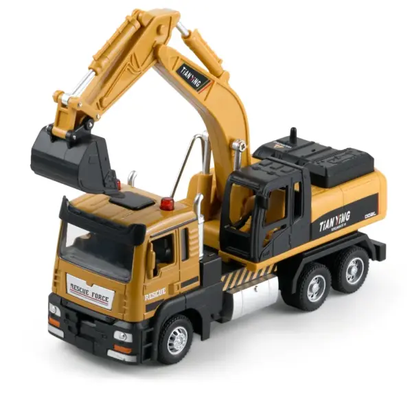 1:50 Alloy Pull Back Engineering Crane Model - Image 8