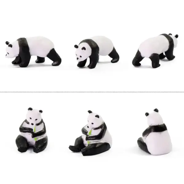 HO Scale 1:87 Painted Panda Model Set 24pcs - Image 3