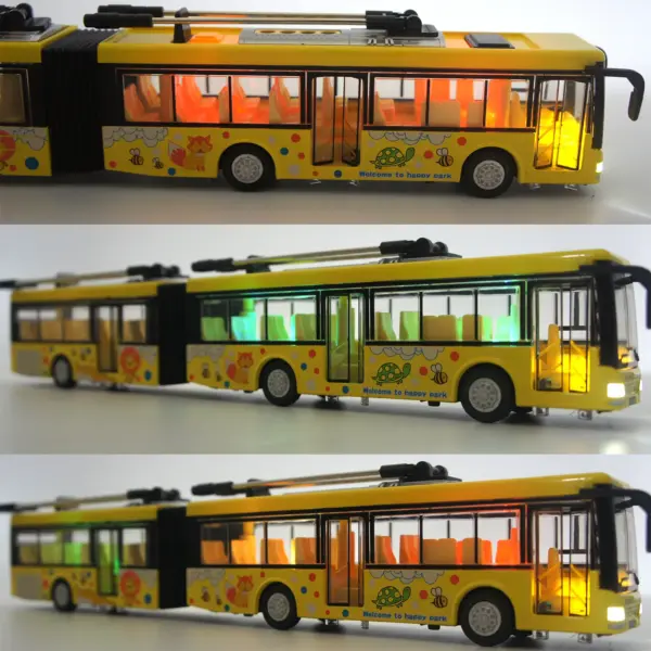 1:50 Scale Alloy Double Section Bus Model - Image 3
