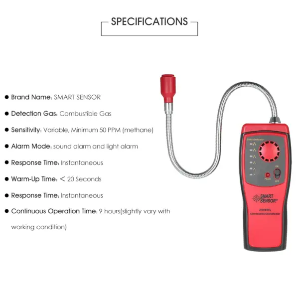 SMART SENSOR AS8800L Handheld Gas Detector - Image 3