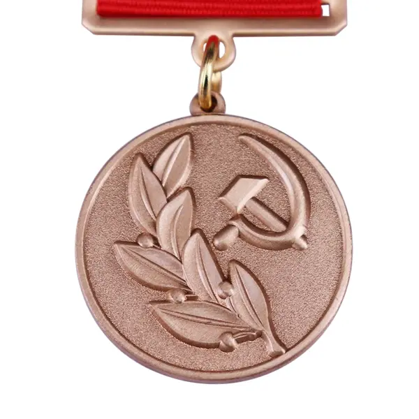 Soviet Union Gold Award Medal with Ribbon - Image 5