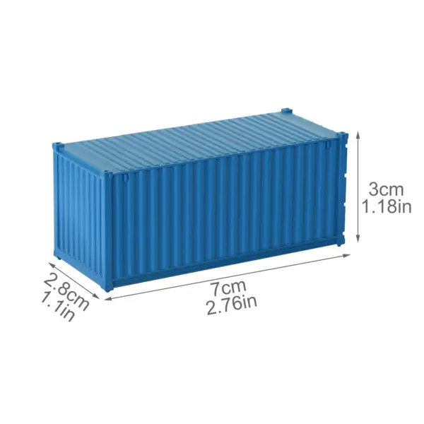 8pcs HO Scale 1:87 Colorful Shipping Containers - Image 4