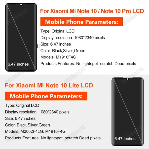 Xiaomi Note 10 AMOLED LCD Screen Replacement - Image 2