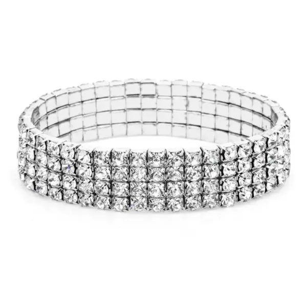 Adjustable Silver Crystal Anklet for Women - Image 12