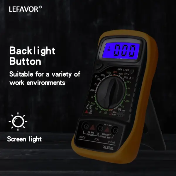 XL830L Digital Multimeter with LCD Backlight - Image 6