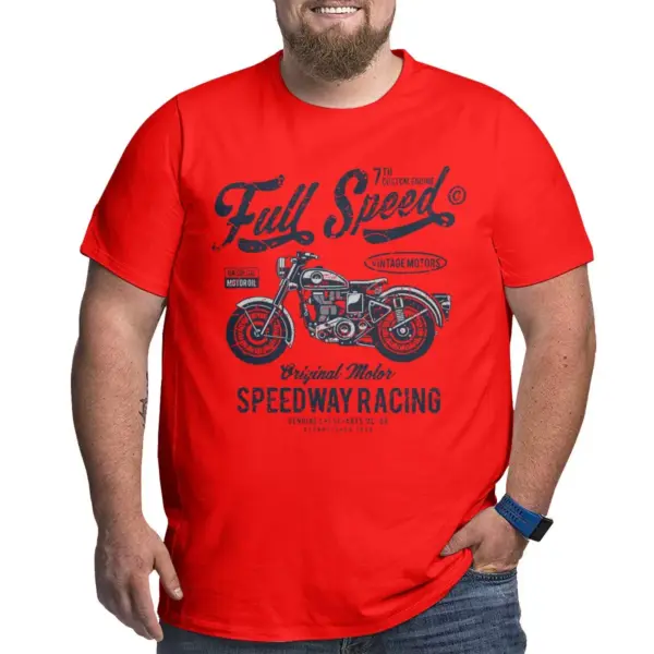 Men's 100% Cotton Racing T-Shirt Large to 6XL - Image 12
