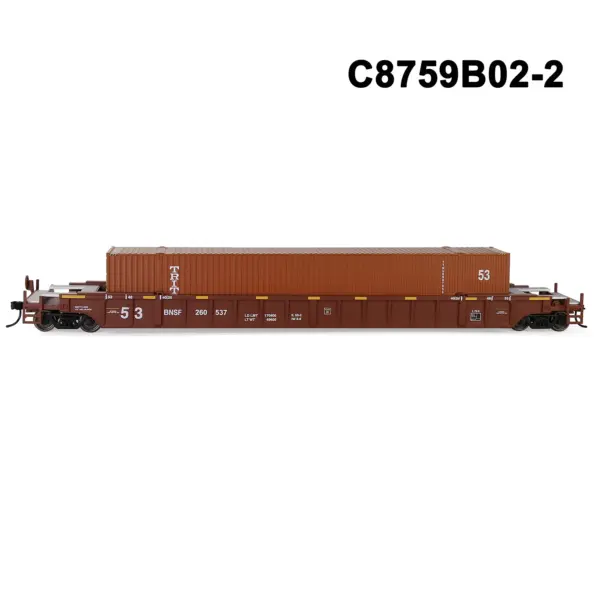 HO Scale 1:87 Well Car with Container Set - Image 12
