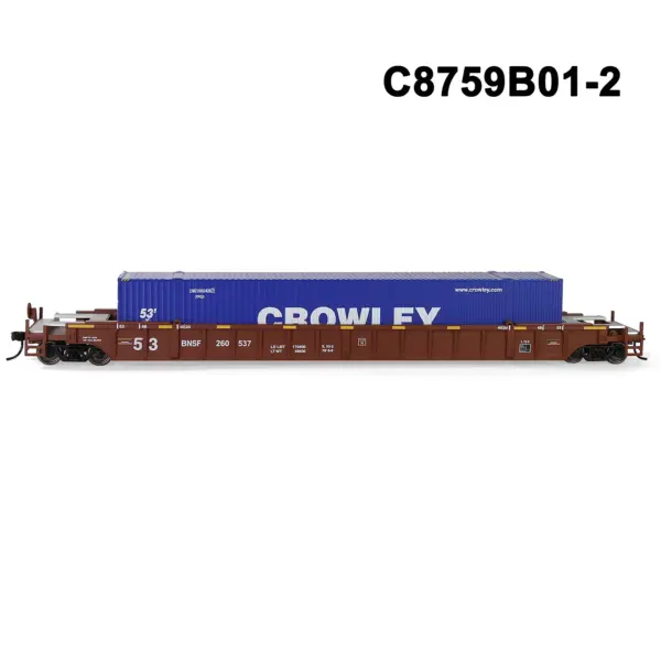 HO Scale 1:87 Well Car with Container Set - Image 13