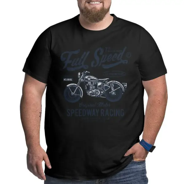 Men's 100% Cotton Racing T-Shirt Large to 6XL - Image 6