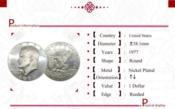 1977 Eisenhower Replica Commemorative Coin - Image 6