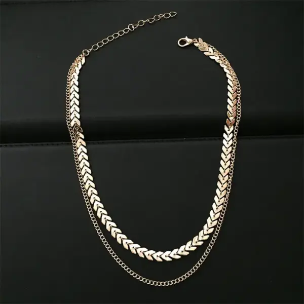 Gothic Style Double Layer Choker Necklace - Image 2