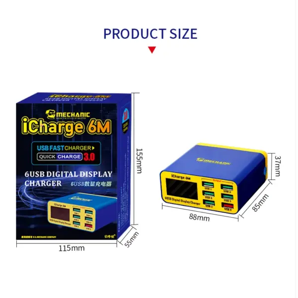 MECHANIC iCharge 6M USB Fast Charger 6 Ports - Image 6