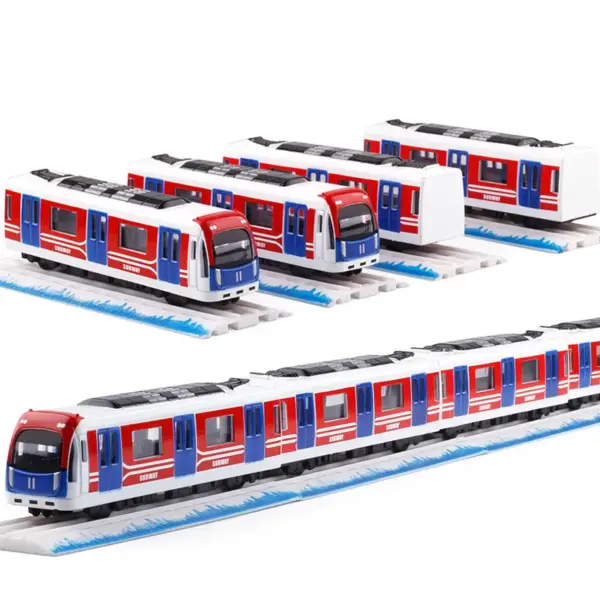 1:87 Alloy Magnetic Pull Back Subway Train - Image 4