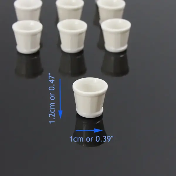 24pcs HO Scale Miniature Flower Pots - Image 2
