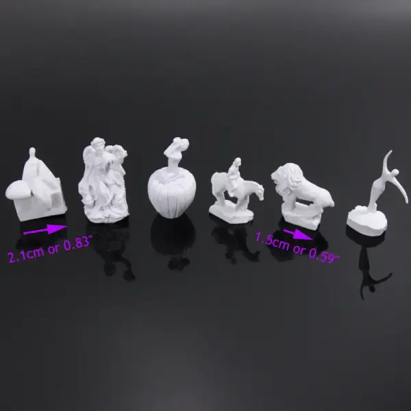 16pcs HO Scale Fountain Model Statues Set - Image 4