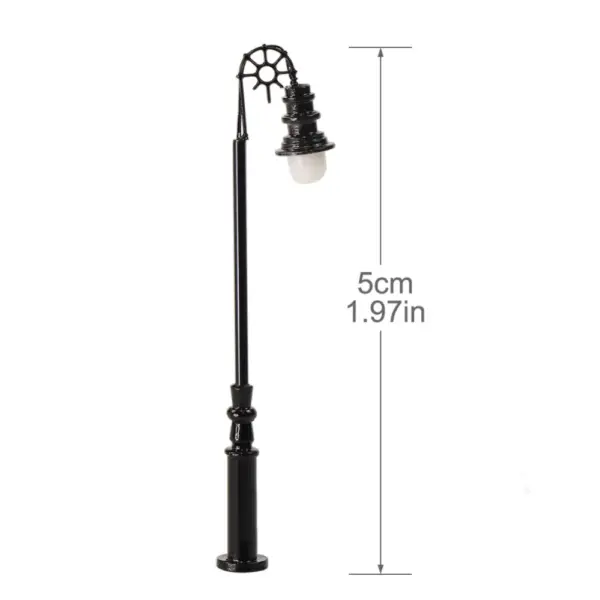 10pcs N Scale 1:160 Warm White Lamp Posts - Image 2
