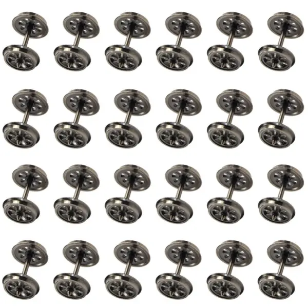 12pcs/24pcs HO Scale Metal Train Wheels - Image 5