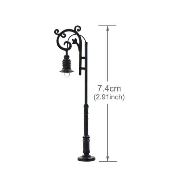 5pcs Warm White OO Scale Lamp Posts 1:75 - Image 5