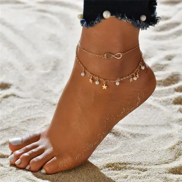 Vintage Boho Multi Layer Bead Anklet for Women - Image 12