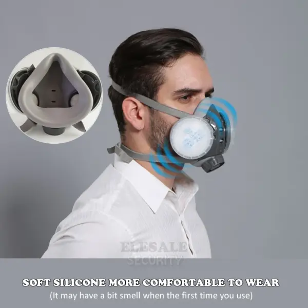 Dual Filter Dust Mask with Safety Glasses - Image 2