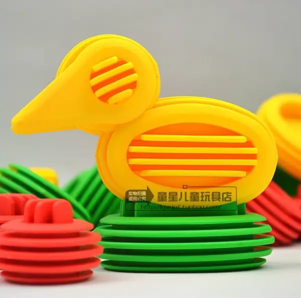 Colorful Building Blocks Stacking Toy Set 180 Pieces - Image 2