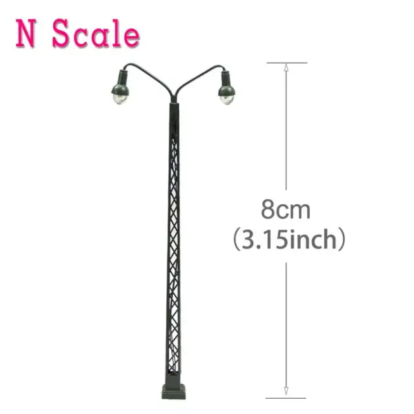 3pcs Warm White Lattice Mast Lamps HO TT N Scale - Image 9