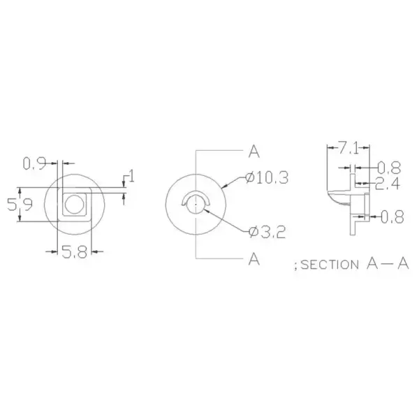 10pcs Red LED Target Faces for HO TT Scale - Image 5